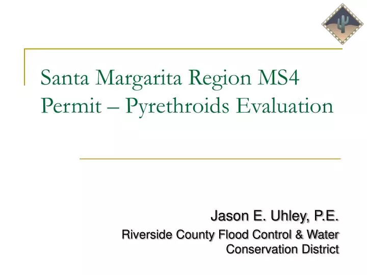 santa margarita region ms4 permit pyrethroids evaluation