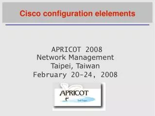Cisco configuration elelements