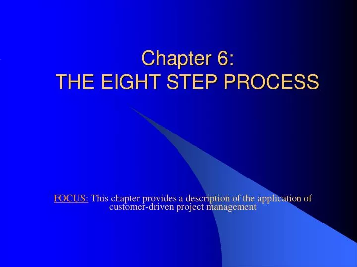 chapter 6 the eight step process
