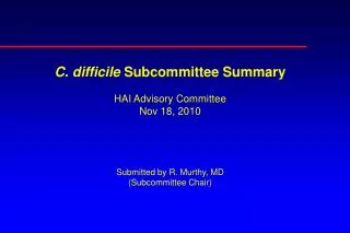 Activities of Subcommittee Sep-Oct