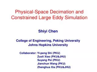 Physical-Space Decimation and Constrained Large Eddy Simulation