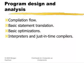 Program design and analysis