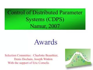 Control of Distributed Parameter Systems (CDPS) Namur, 2007