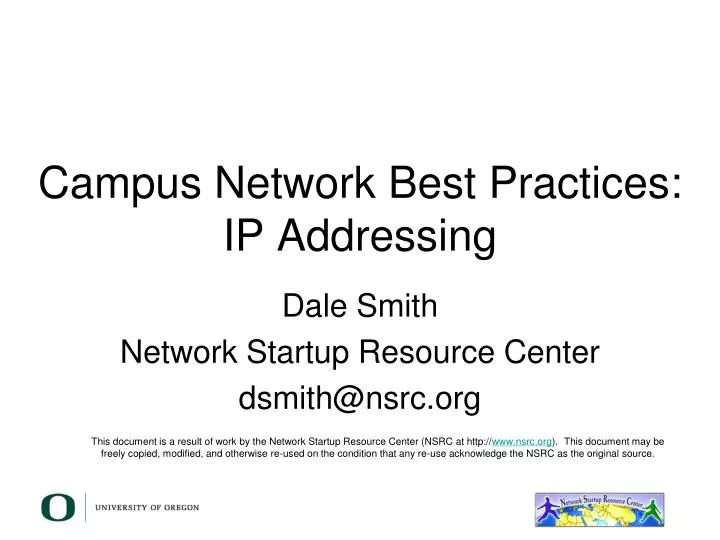 campus network best practices ip addressing