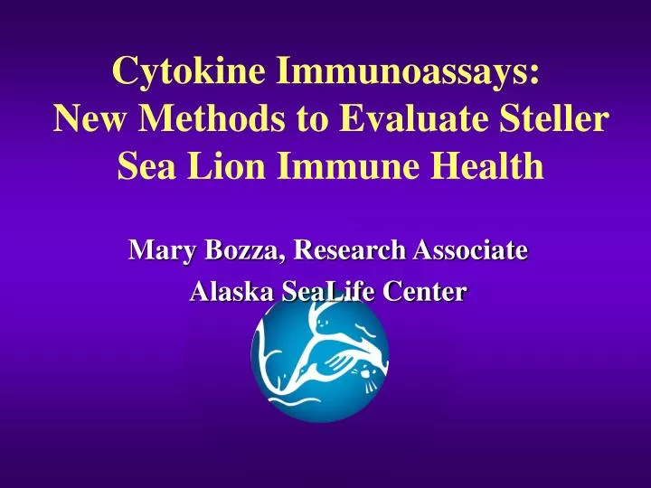 cytokine immunoassays new methods to evaluate steller sea lion immune health