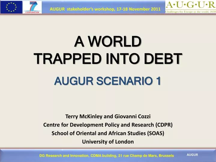 a world trapped into debt augur scenario 1