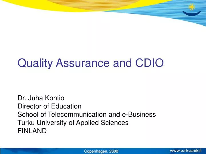 quality assurance and cdio