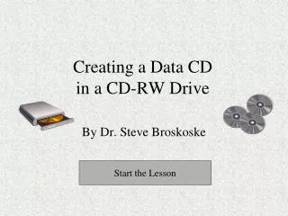 Creating a Data CD in a CD-RW Drive