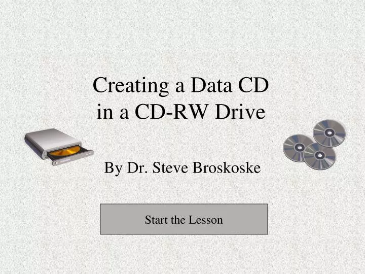 creating a data cd in a cd rw drive
