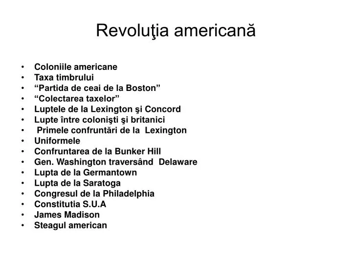 revolu ia american