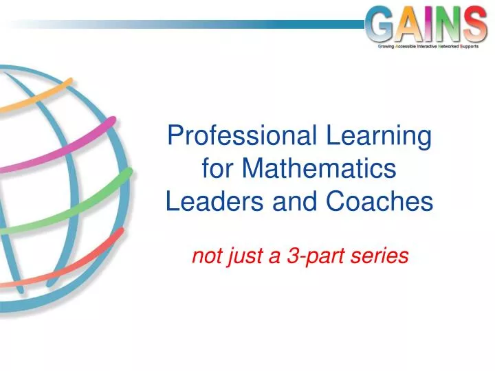 professional learning for mathematics leaders and coaches