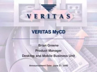 VERITAS MyCD