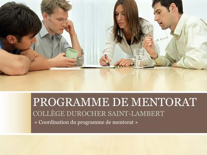 programme de mentorat