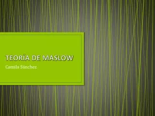 teor a de maslow