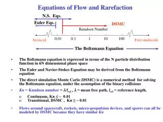 Equations of Flow and Rarefaction