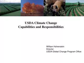 USDA Climate Change Capabilities and Responsibilities