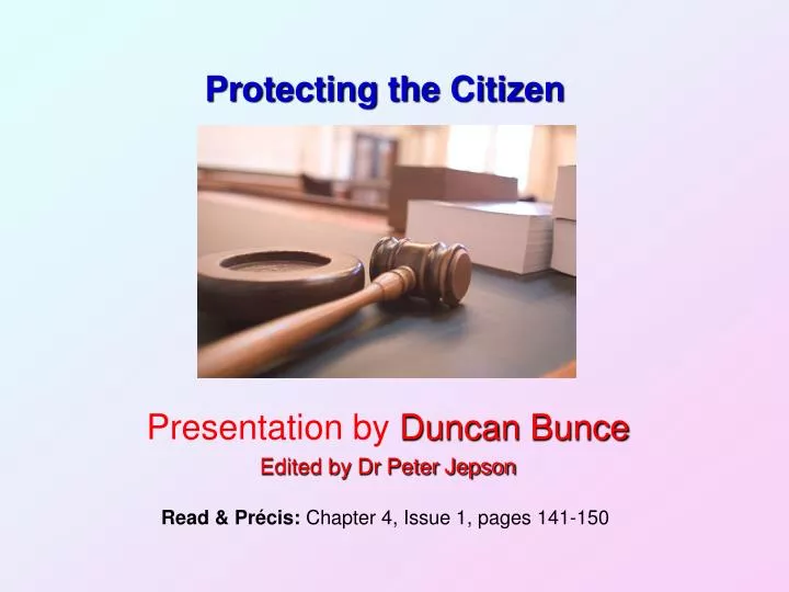 protecting the citizen