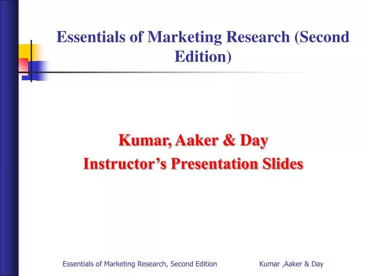 essentials of marketing research second edition