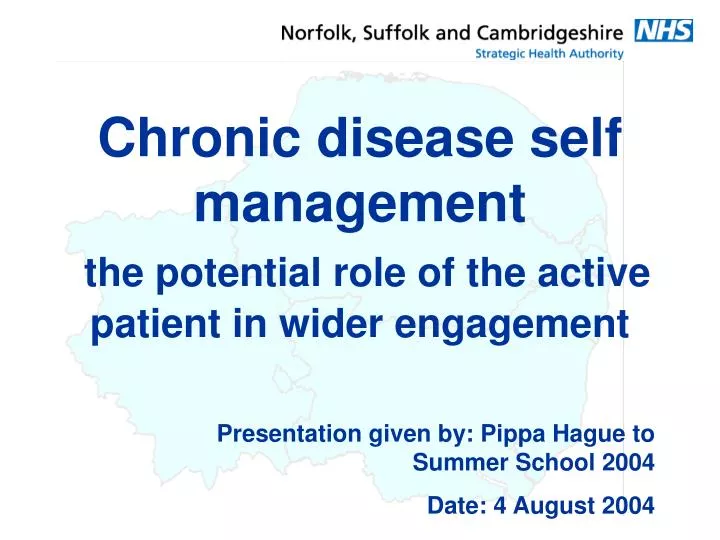 chronic disease self management the potential role of the active patient in wider engagement