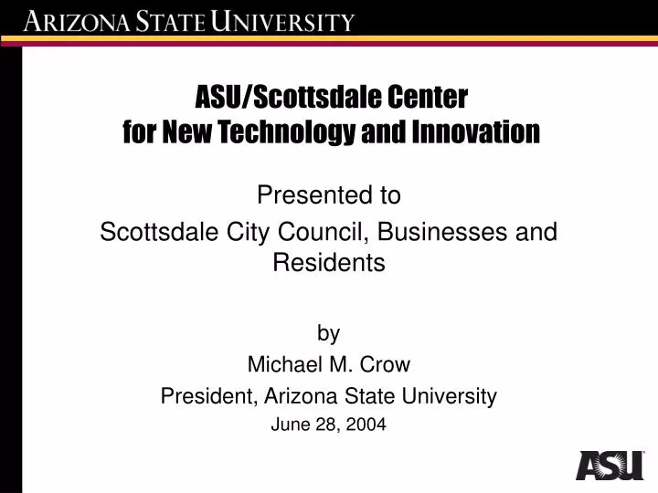 asu scottsdale center for new technology and innovation