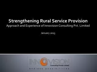 Strengthening Rural Service Provision