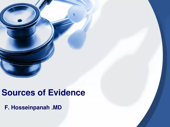 sources of evidence