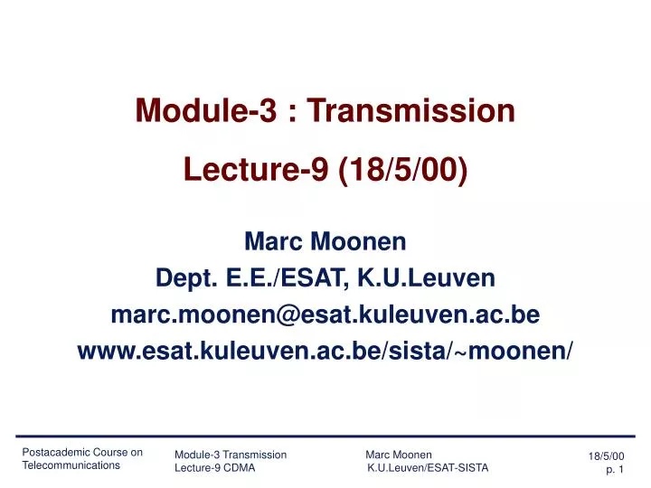 module 3 transmission lecture 9 18 5 00