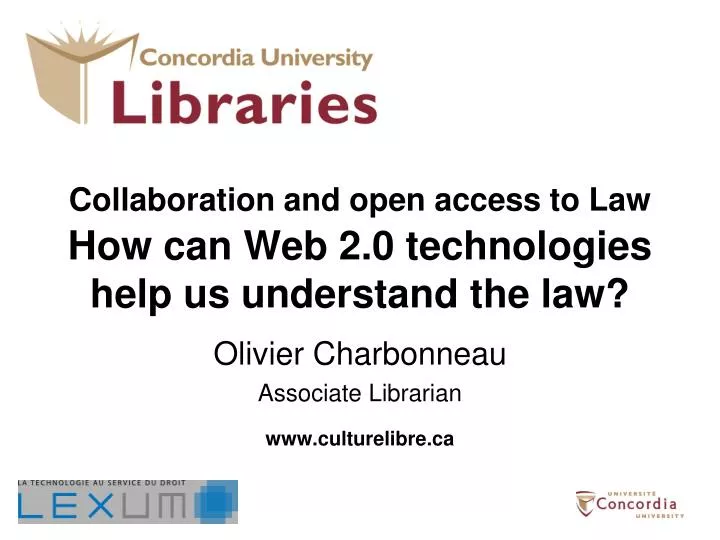 collaboration and open access to law how can web 2 0 technologies help us understand the law