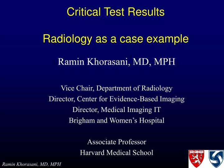 critical test results radiology as a case example