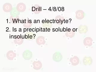Drill – 4/8/08