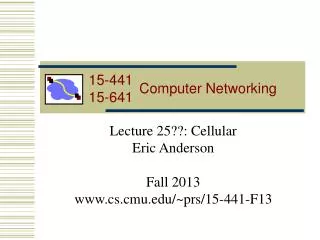 15-441 Computer Networking