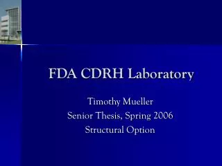 FDA CDRH Laboratory