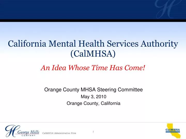orange county mhsa steering committee may 3 2010 orange county california