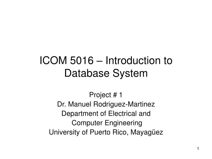 icom 5016 introduction to database system