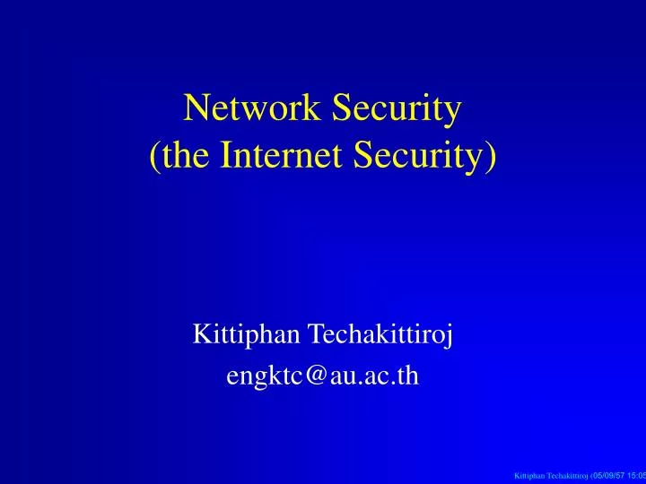 network security the internet security