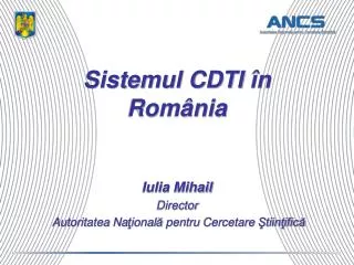 sistemul cdti n rom nia