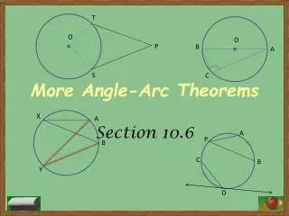 More Angle-Arc Theorems
