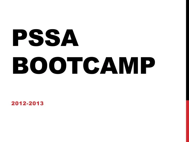 pssa bootcamp