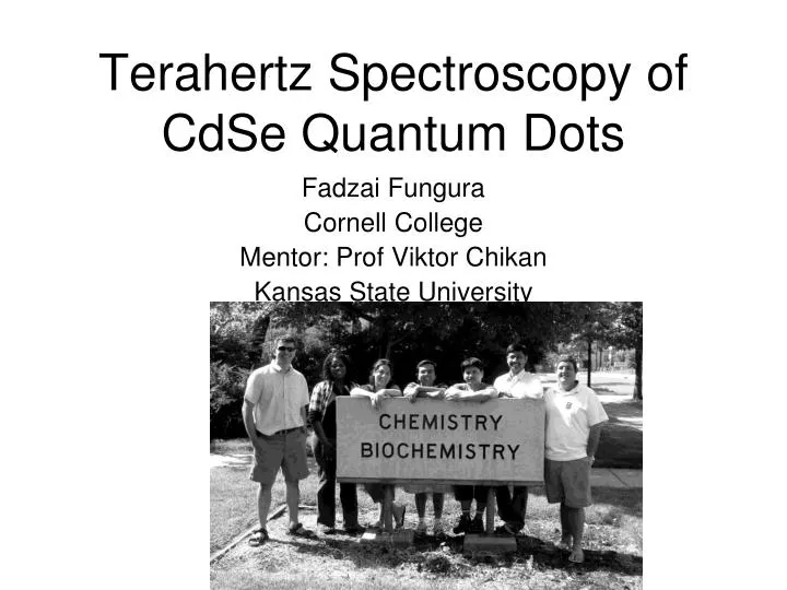 terahertz spectroscopy of cdse quantum dots