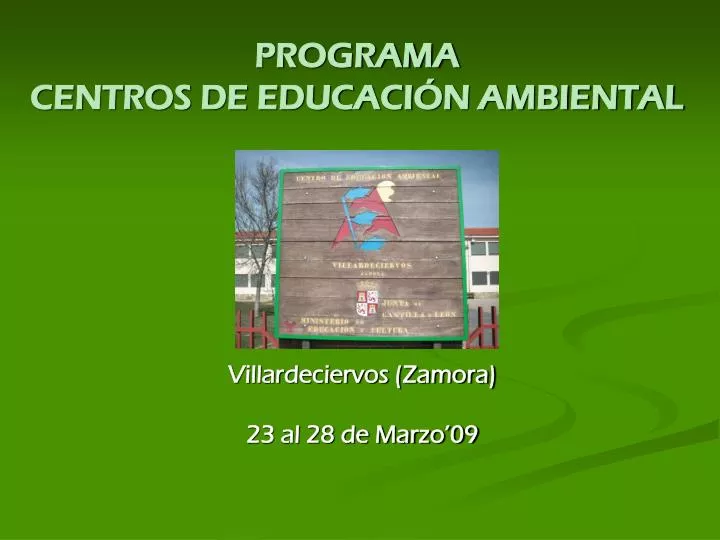 programa centros de educaci n ambiental