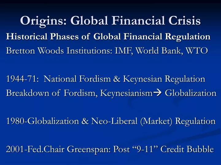 origins global financial crisis