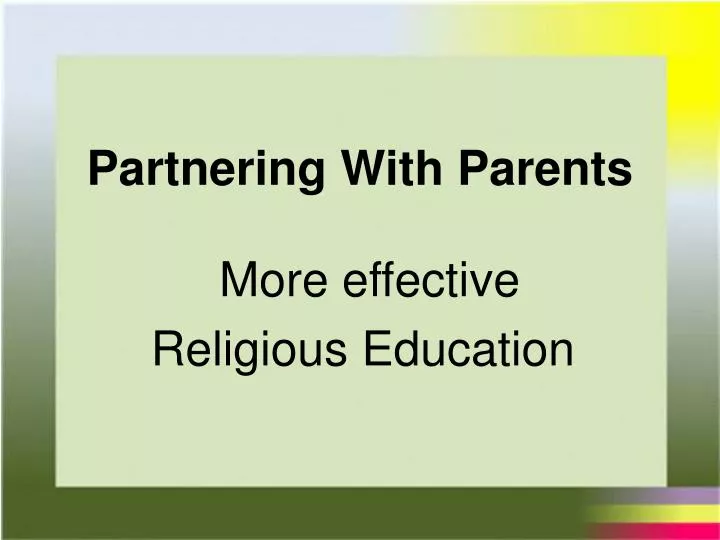 partnering with parents