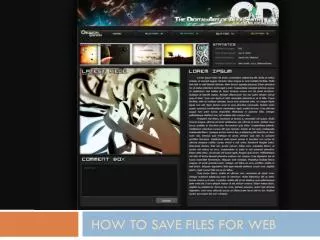 How to save files for web