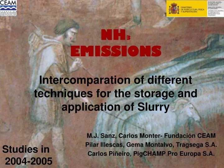 nh 3 emissions intercomparation of different techniques for the storage and application of slurry