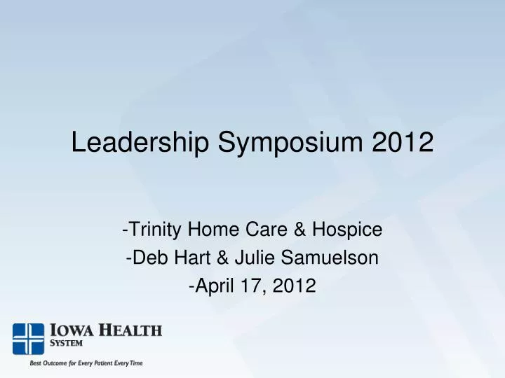 leadership symposium 2012
