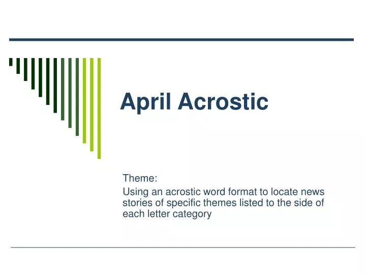 april acrostic