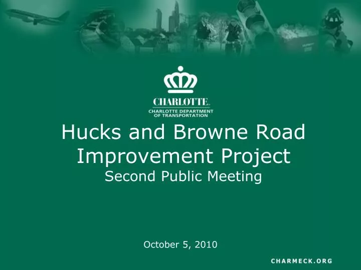 hucks and browne road improvement project second public meeting