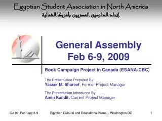 General Assembly Feb 6-9, 2009