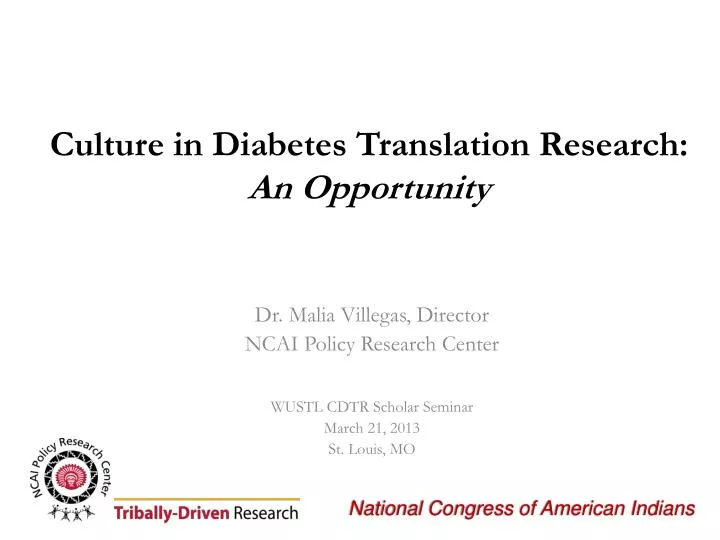 culture in diabetes translation research an opportunity