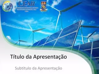 t tulo da apresenta o